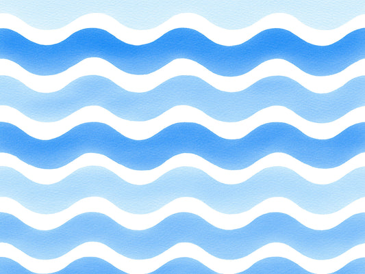 Watercolor Wave Rhythm Wall Mural
