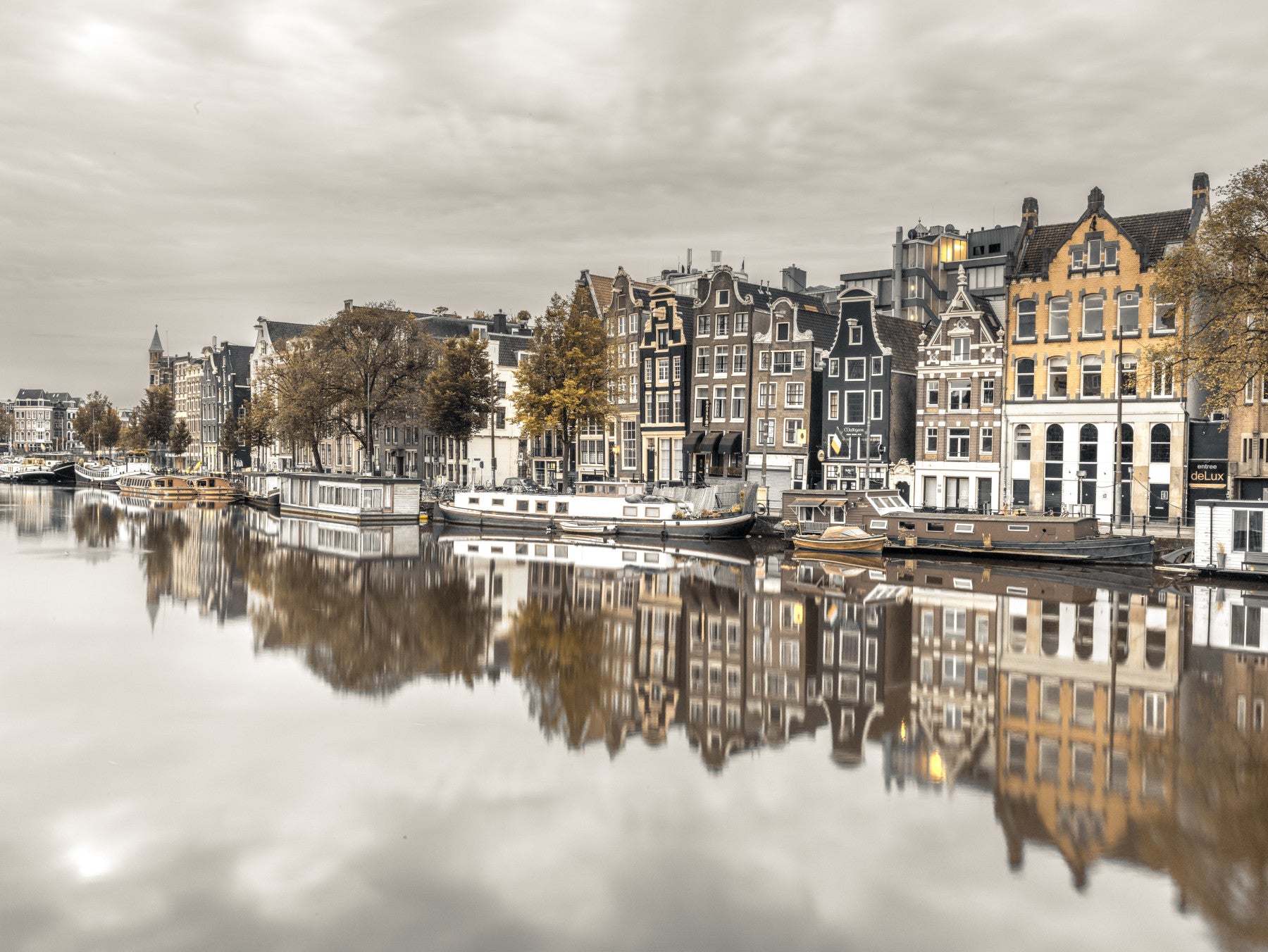 Amsterdam's Reflected Charm Wall Mural