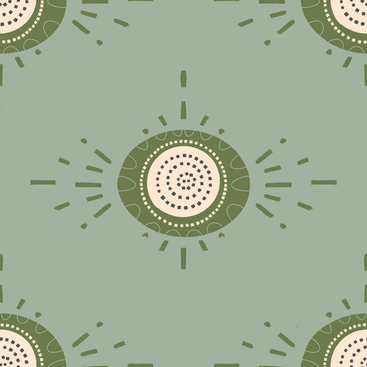 Bloom Light Sage Olive Scandinavian Mid Mod Floral Wallpaper⁠