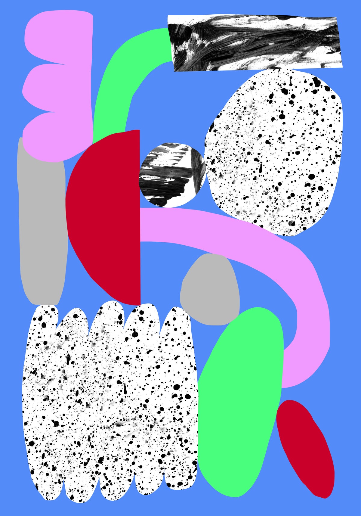Flakes Wall Mural in your room — zoomed