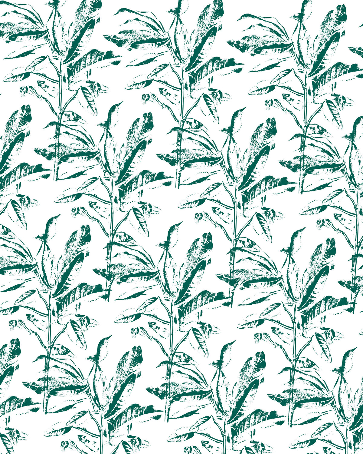 Lush Botanical Stamp Wall Mural