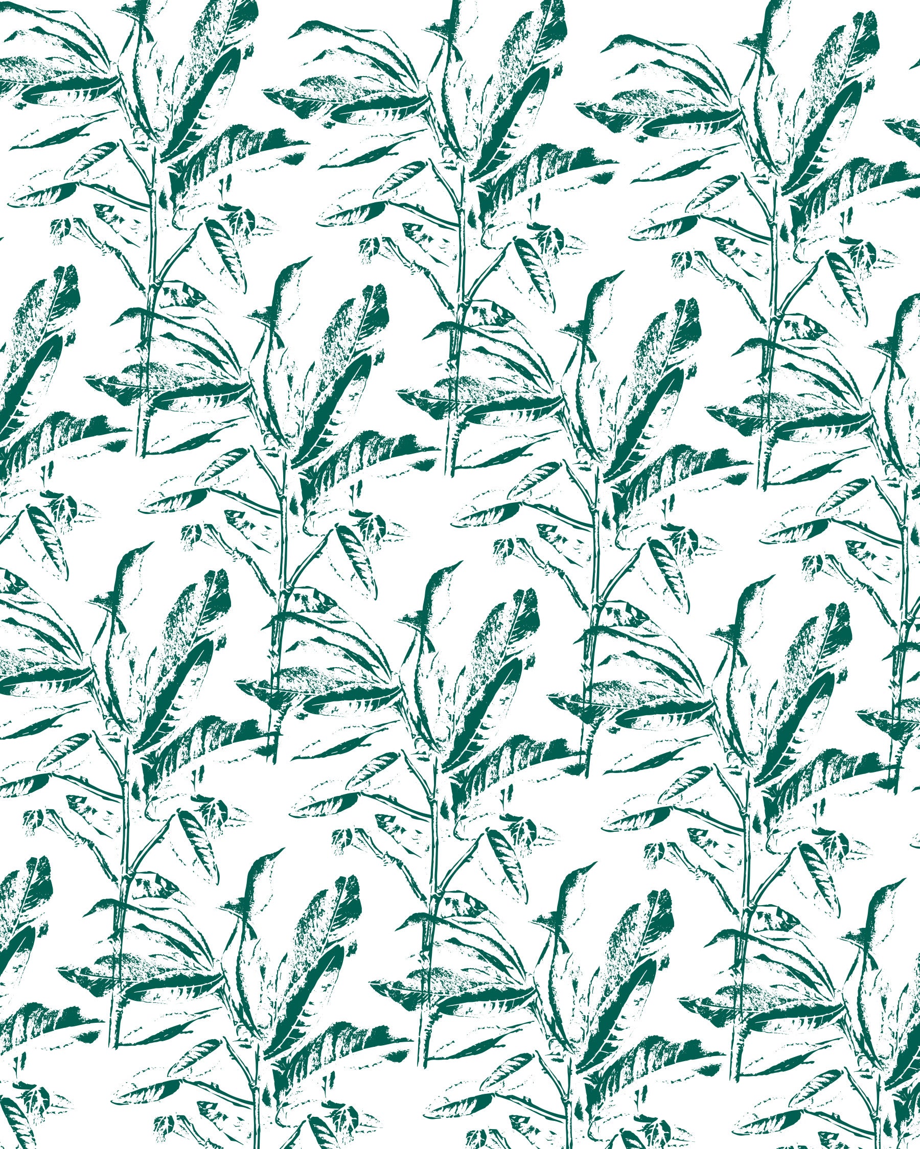 Lush Botanical Stamp Wall Mural