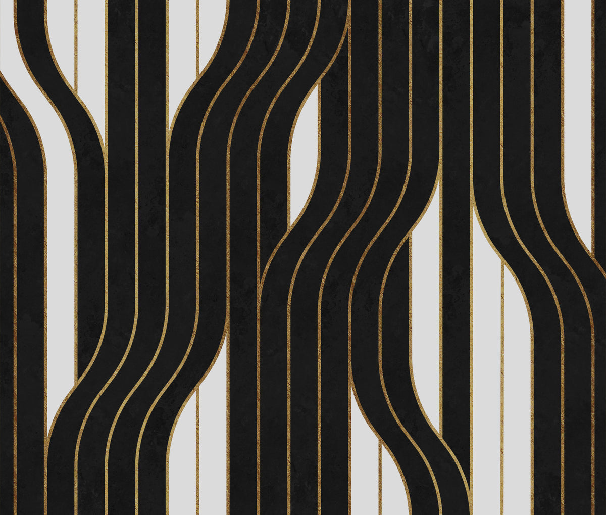 Black and White Luxury Lines Wall Mural