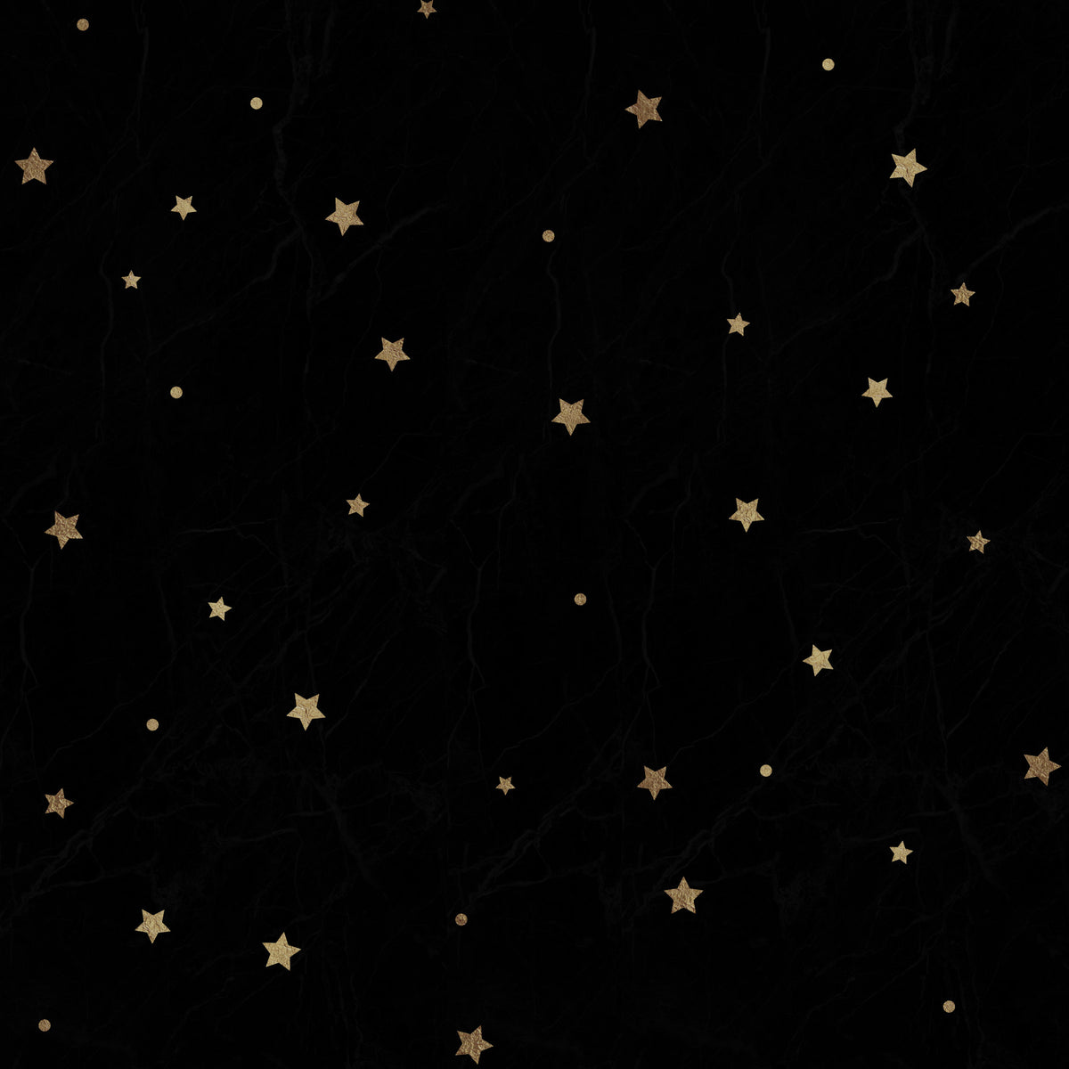 Stars on Black Night Wall Mural