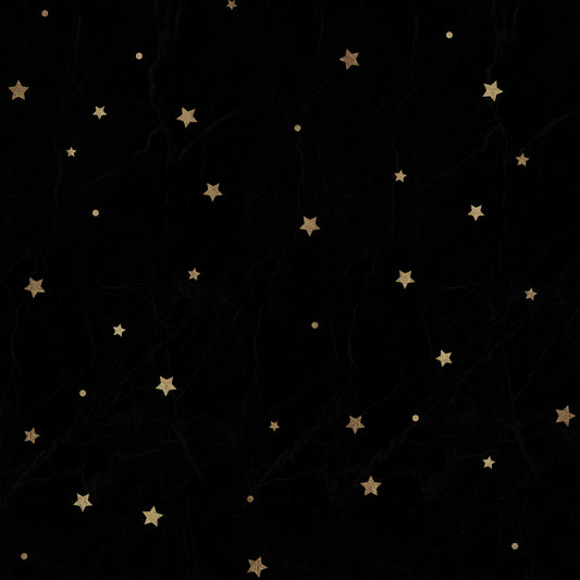 Stars on Black Night Wall Mural