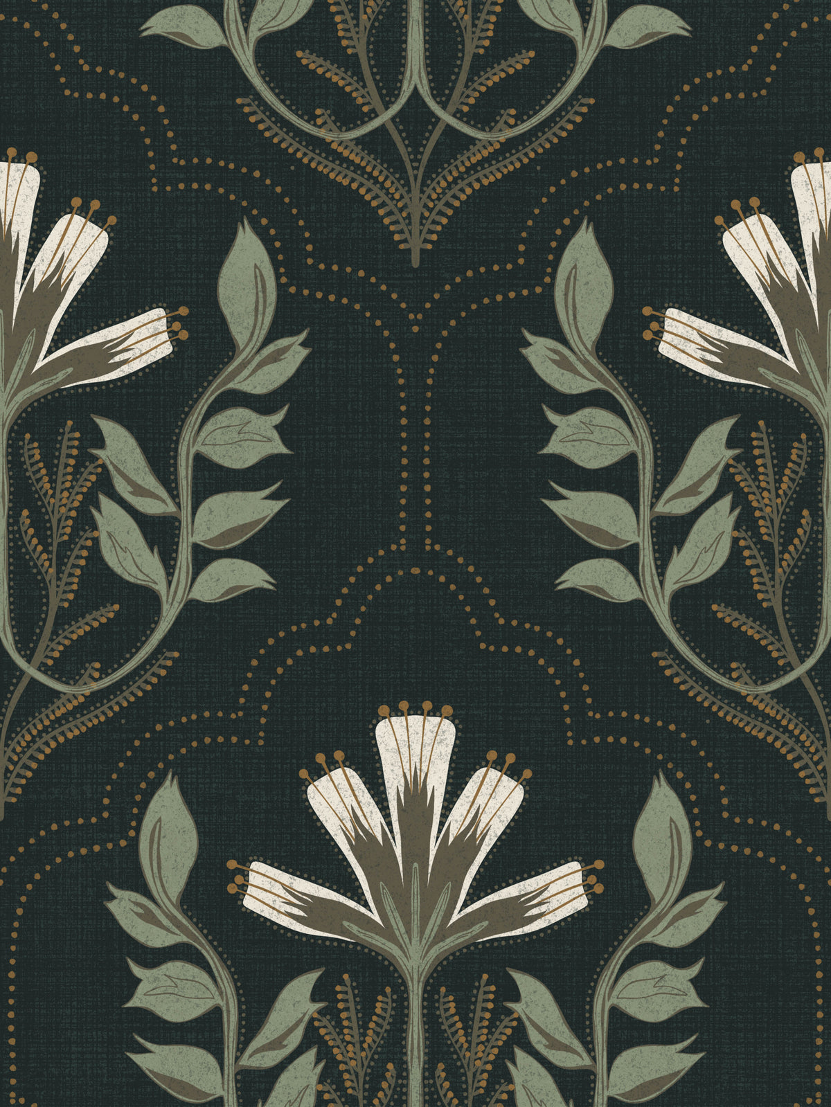 Midnight Bloom Tapestry Wallpaper⁠