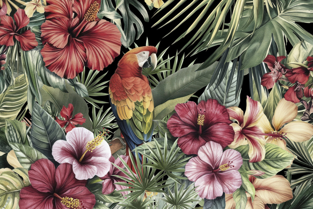 Bygone Era Tropical Dreams Wall Mural in your room — zoomed