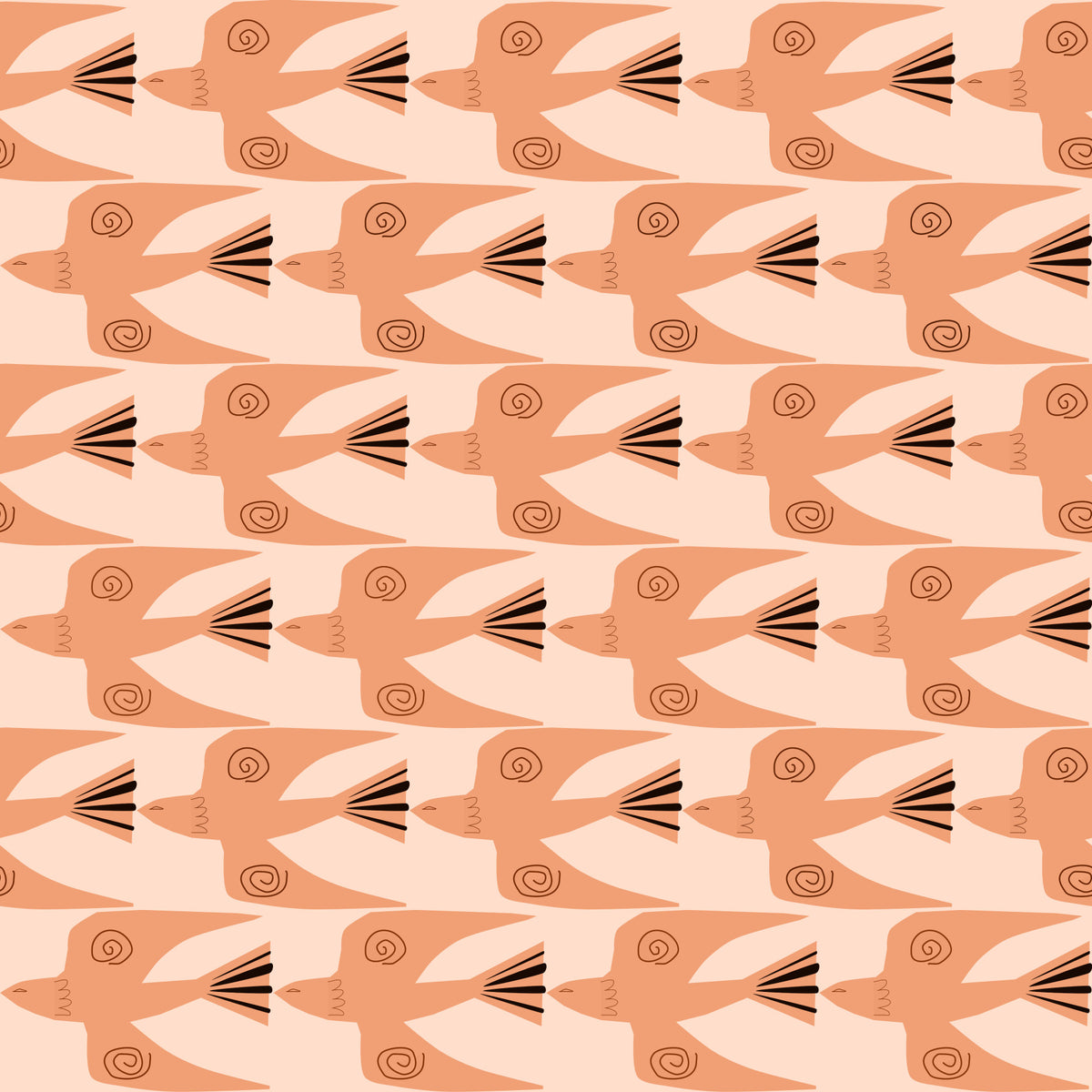 Terracotta Doves Wallpaper⁠