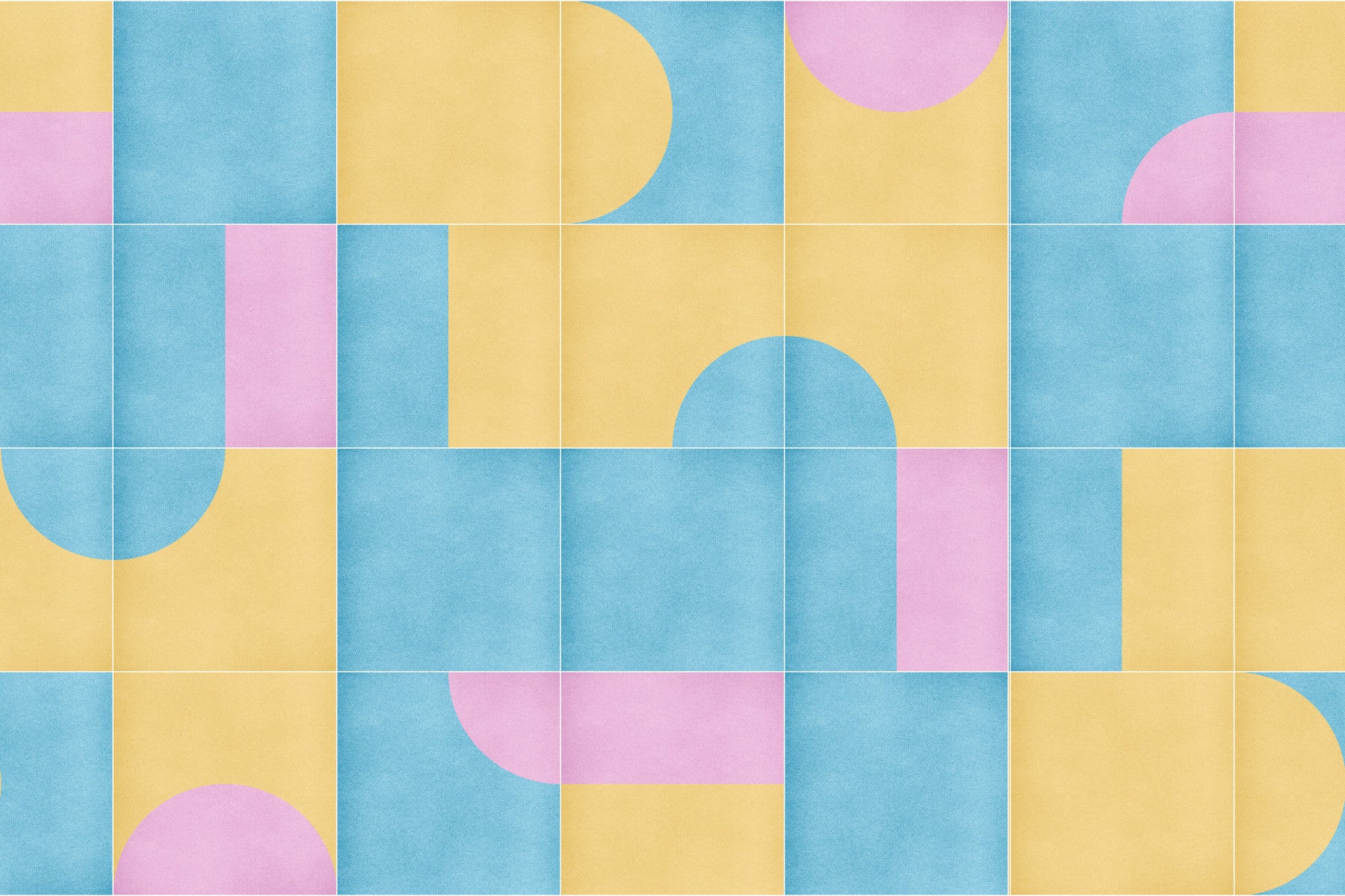 Retro Tiles 12 Wall Mural in your room — zoomed