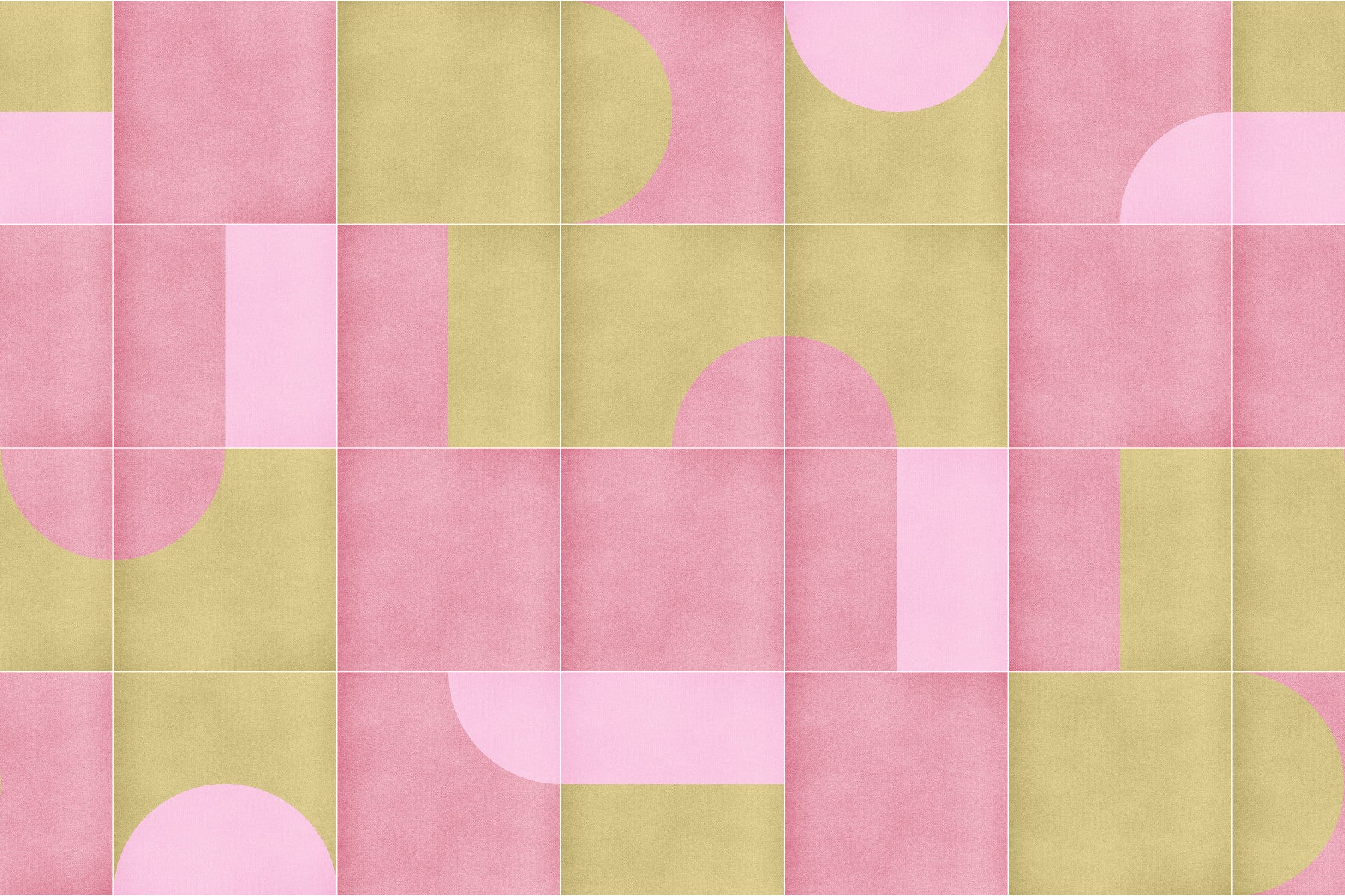Retro Tiles 15 Wall Mural in your room — zoomed