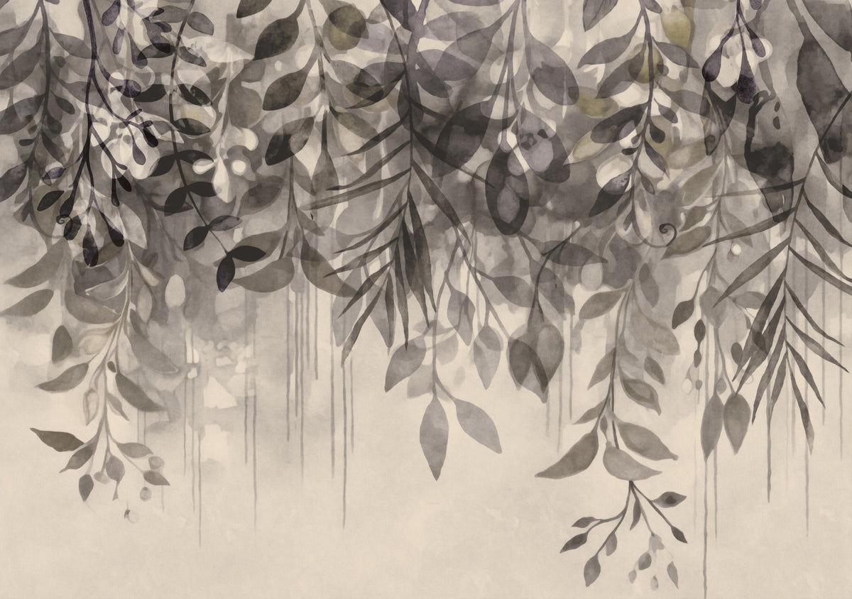 The Hanging Gardens Beige Grey Wall Mural