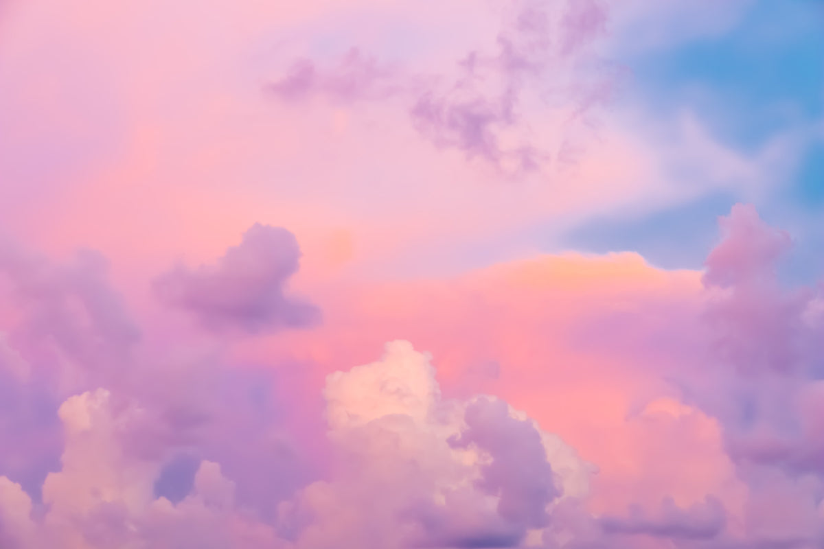 Colorful Clouds on Sunset Sky Wall Mural in your room — zoomed
