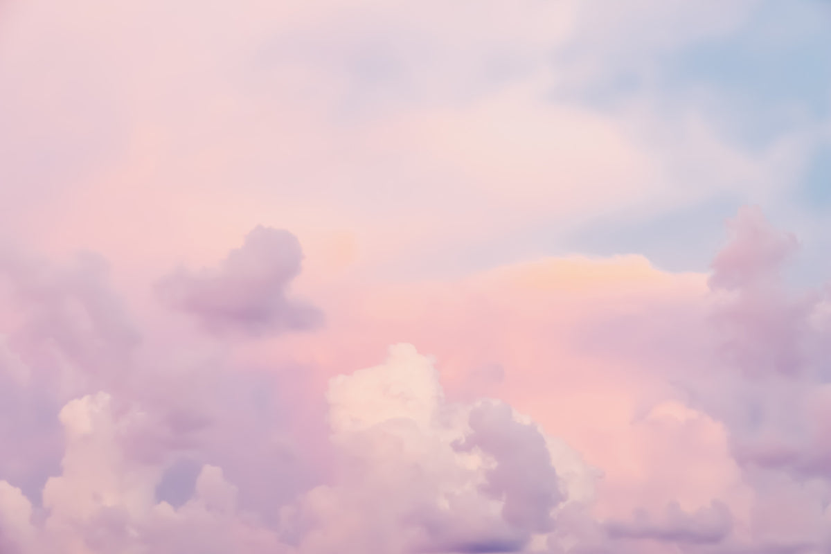 Sunset Clouds in Pastel Colors Wall Mural in your room — zoomed