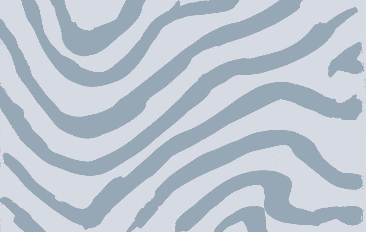 Stripes Blue Wall Mural in your room — zoomed
