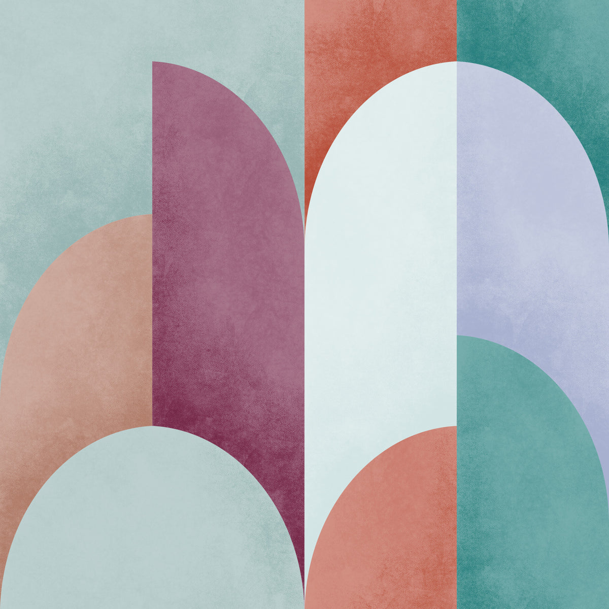 Mid Mod Geometry Sundown Wallpaper⁠