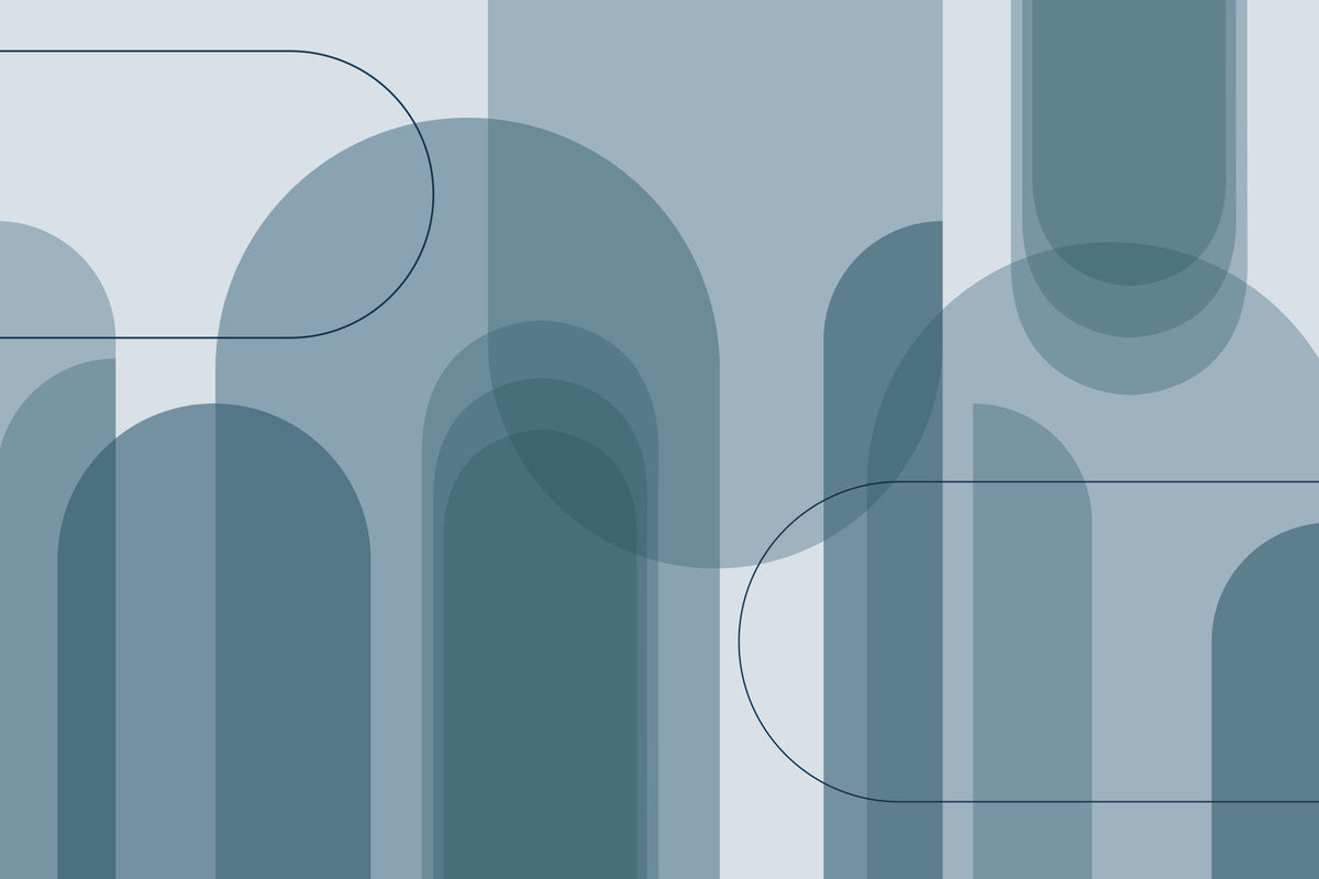 Serene Blue Rhythms Wall Mural