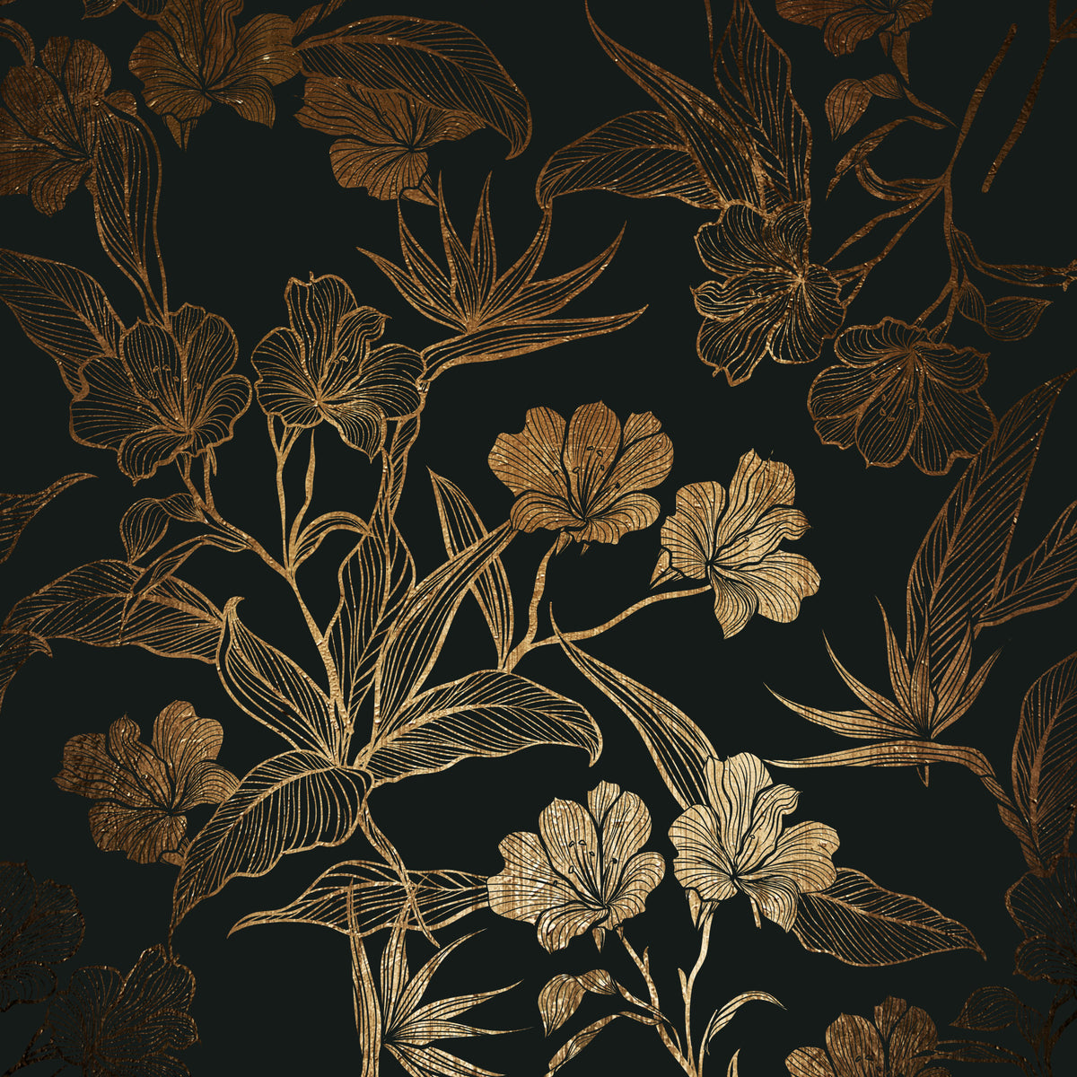 Madame Noir Wall Mural in your room — zoomed