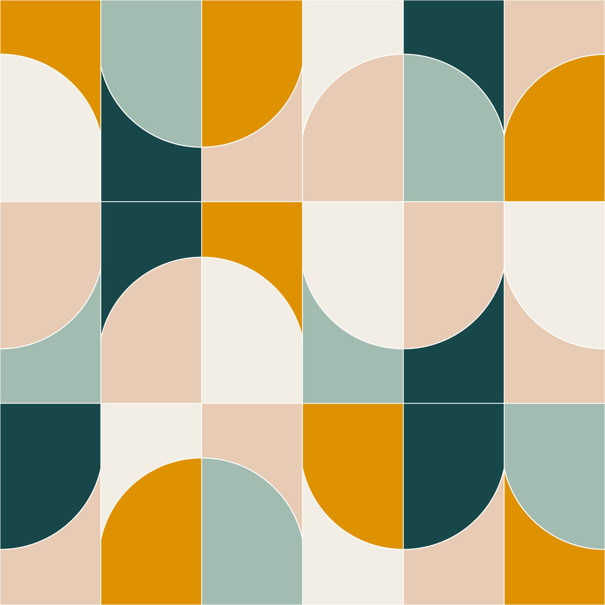 BOLD GEO TILES 01 Wallpaper⁠ in your room — zoomed