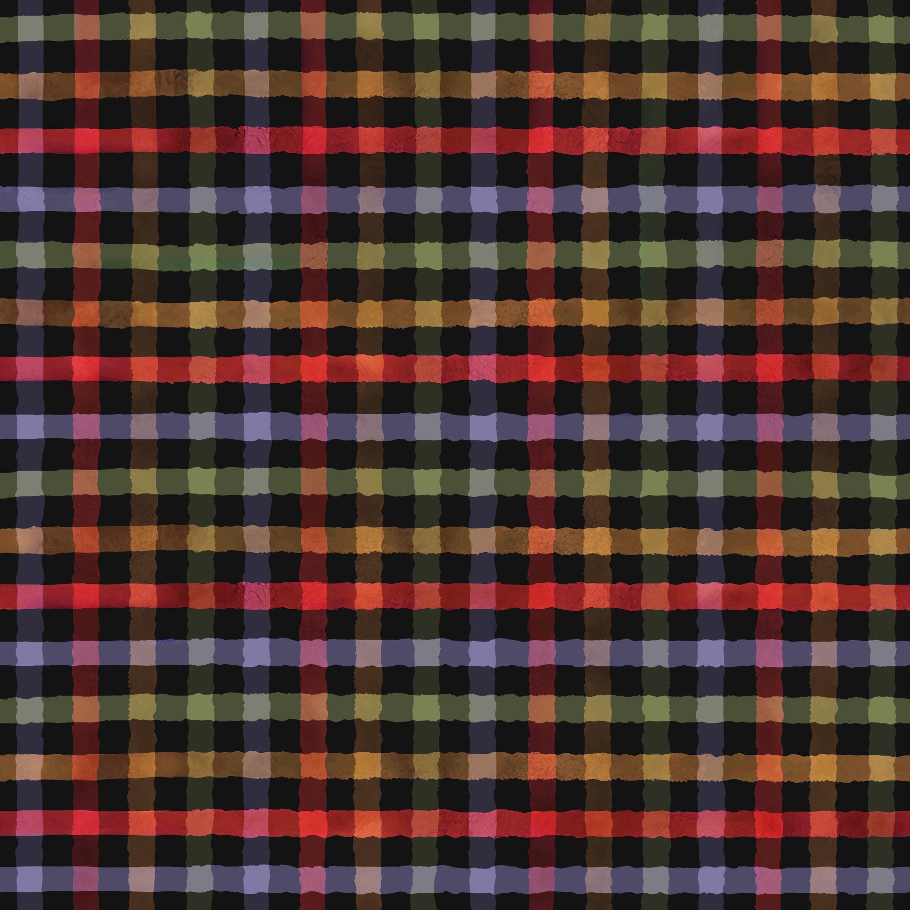 Muted Earthy Checkered Dark Academia Watercolor Gingham Plaid Wallpaper⁠