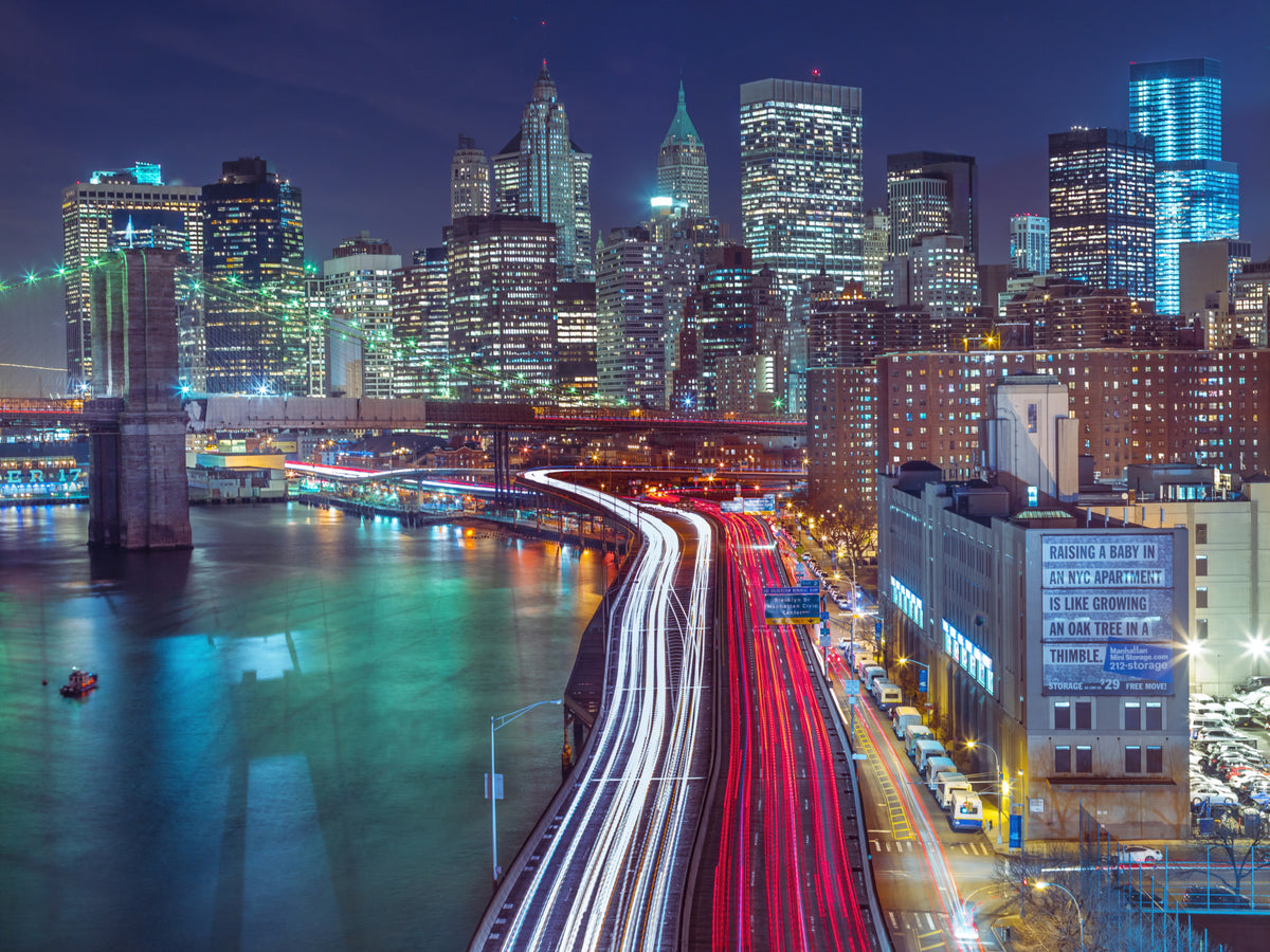 Blue Manhattan Wall Mural