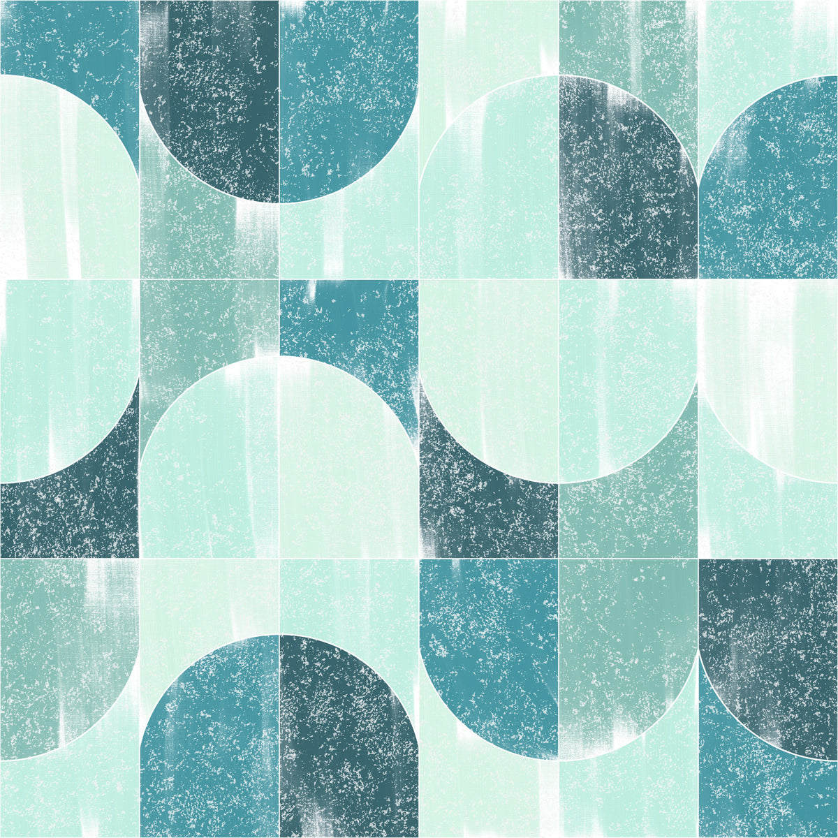 SPONGE PAINTING GEO TILES WATERY VIBES  Wallpaper⁠ in your room — zoomed