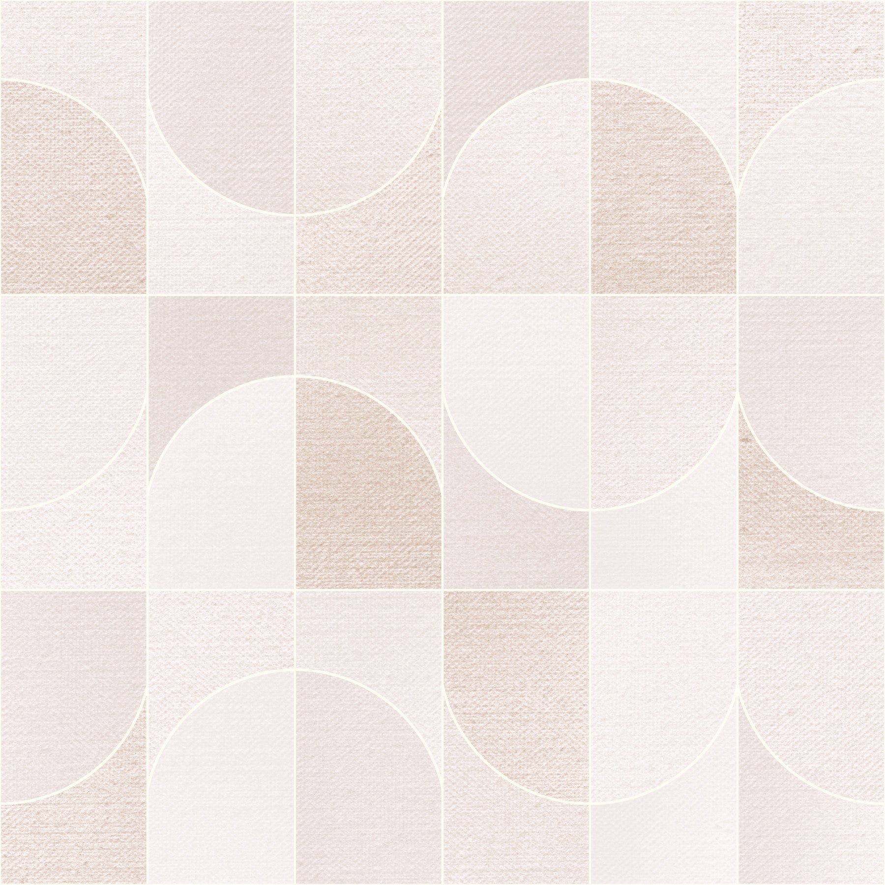 Canvas Geo Tiles Neutral Wallpaper⁠