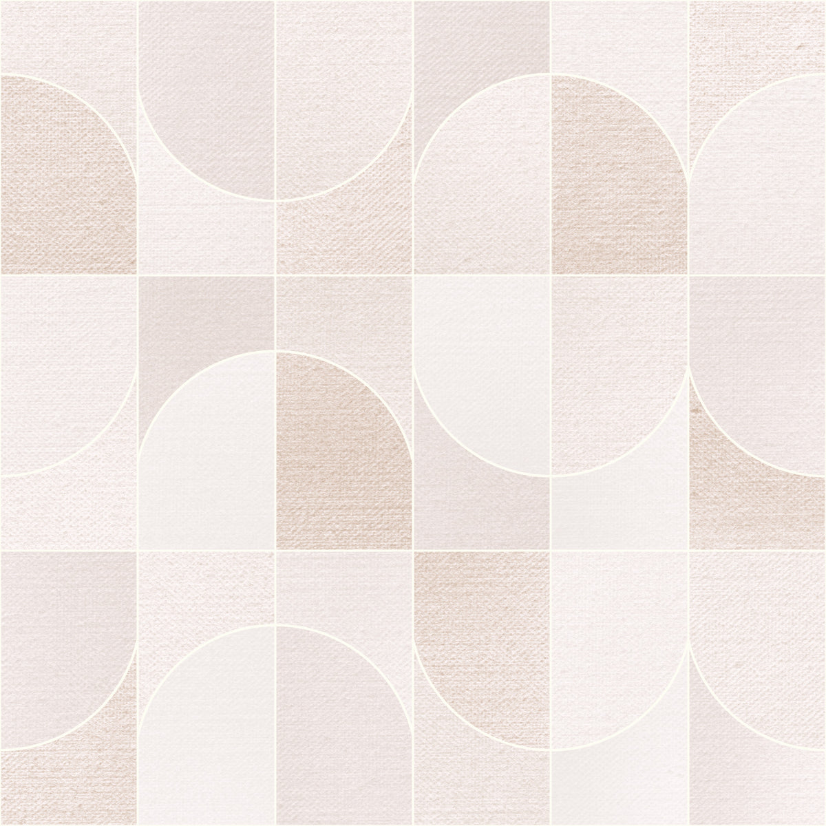 Canvas Geo Tiles Neutral Wallpaper⁠ in your room — zoomed