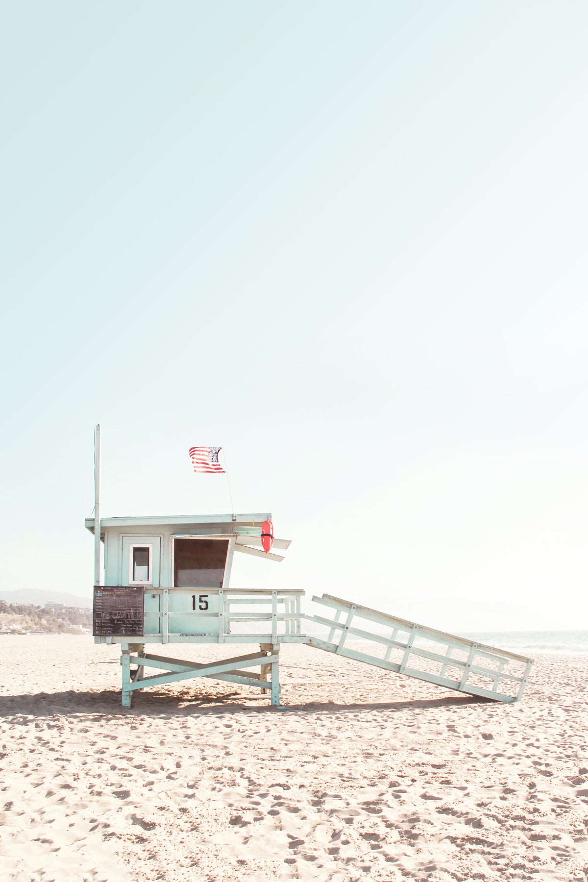 Beach Guard Stand Wall Mural in your room — zoomed