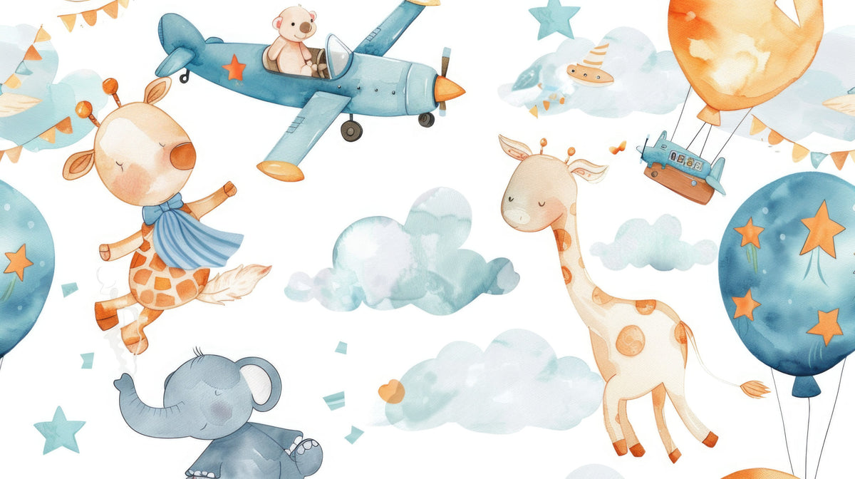 Cloud Dreams Wall Mural in your room — zoomed