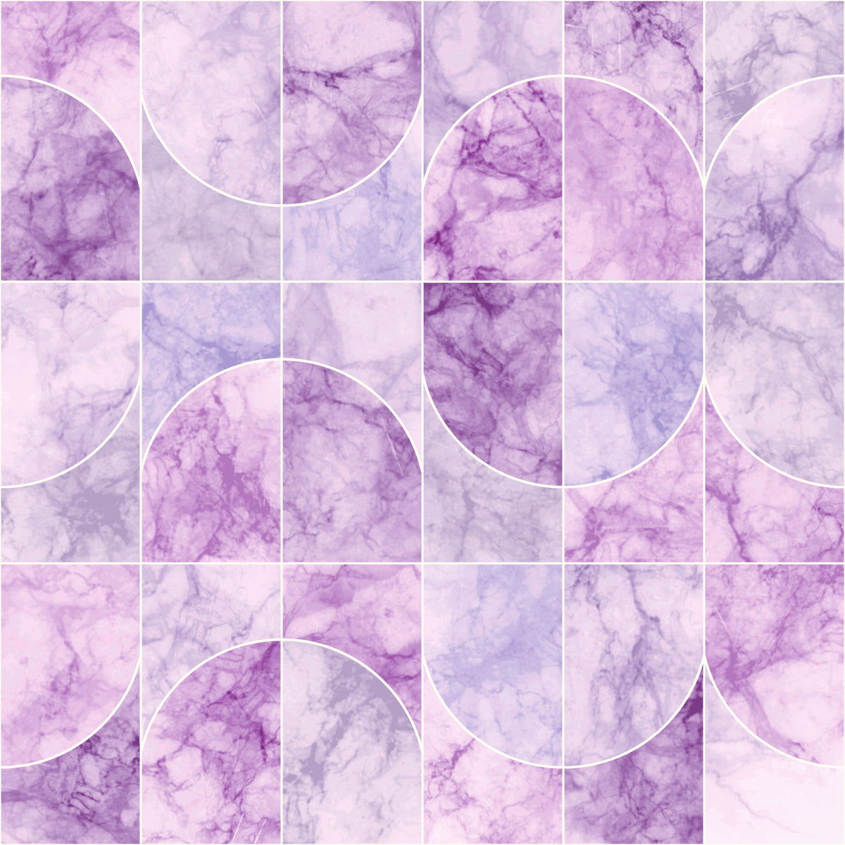 Marbled Geo Tiles Purplish Wallpaper⁠