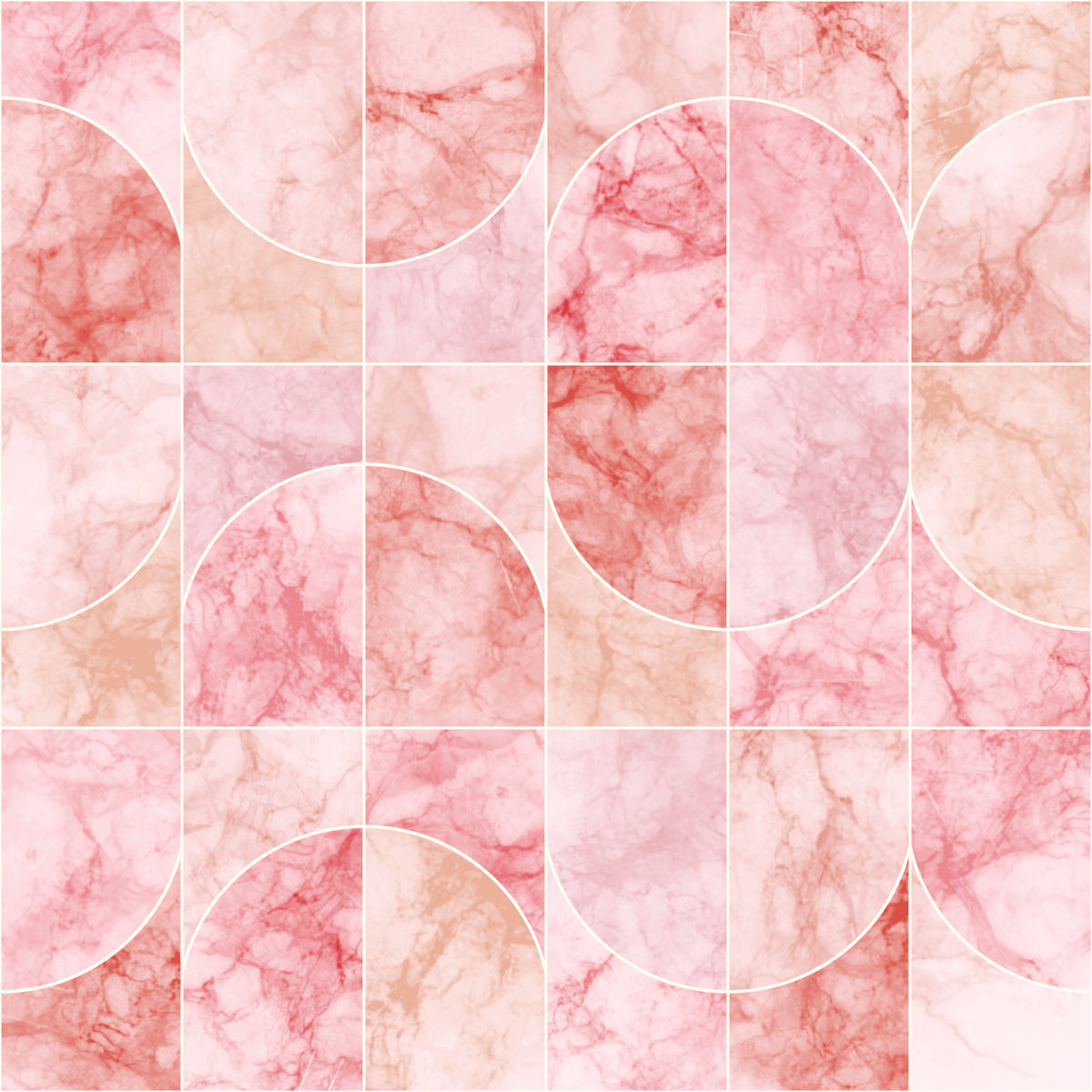 Marbled Geo Tiles Reddish Wallpaper⁠ in your room — zoomed