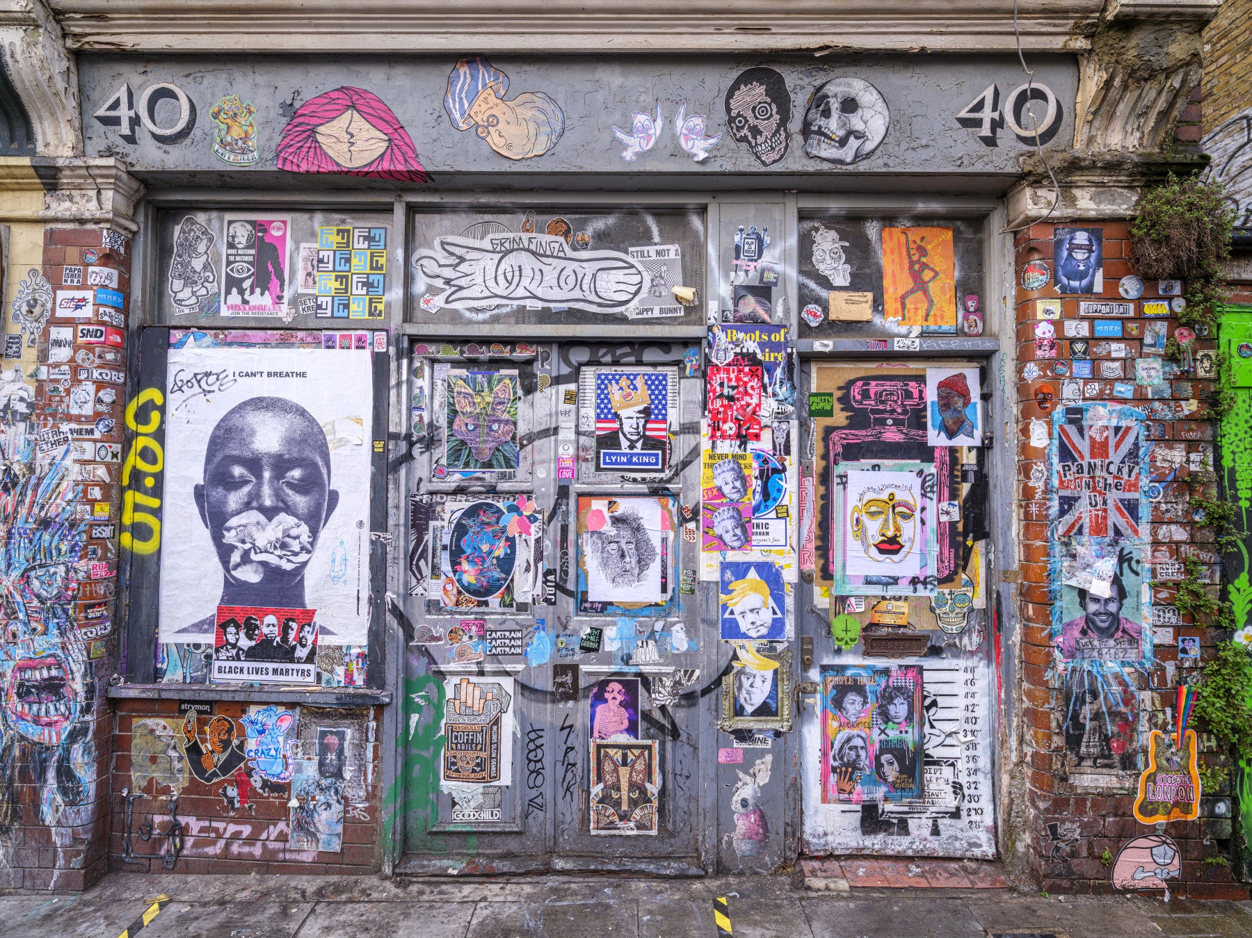 Graffiti lane Wall Mural