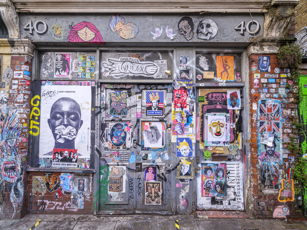 Graffiti lane Wall Mural in your room — zoomed