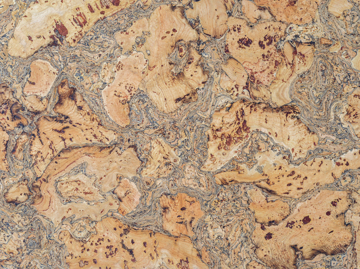 Earthy Cork Surface Design Wall Mural in your room — zoomed
