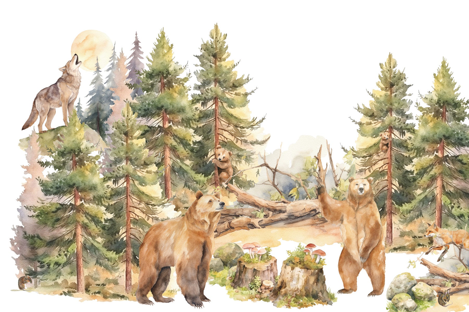Gentle Woodland Wall Mural
