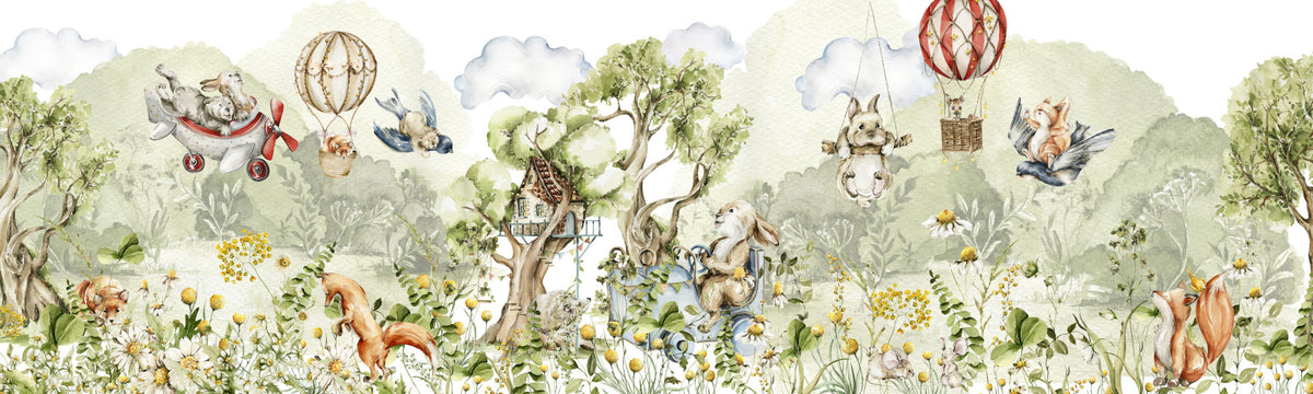 Woodland Whimsy Wall Mural in your room — zoomed