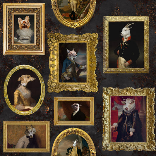 Gilded Animal Aristocracy Wallpaper⁠