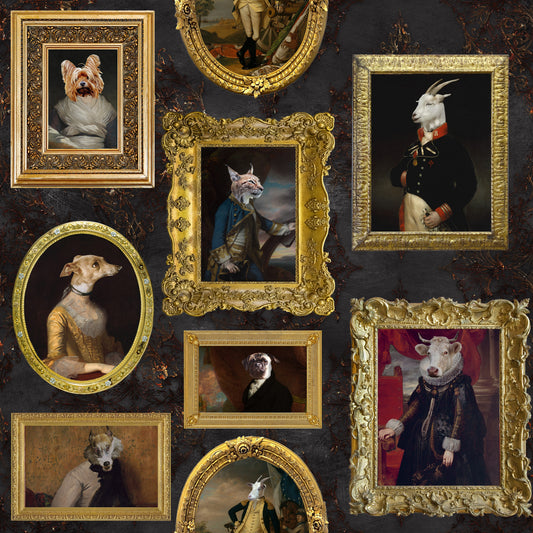 Gilded Animal Aristocracy Wallpaper⁠