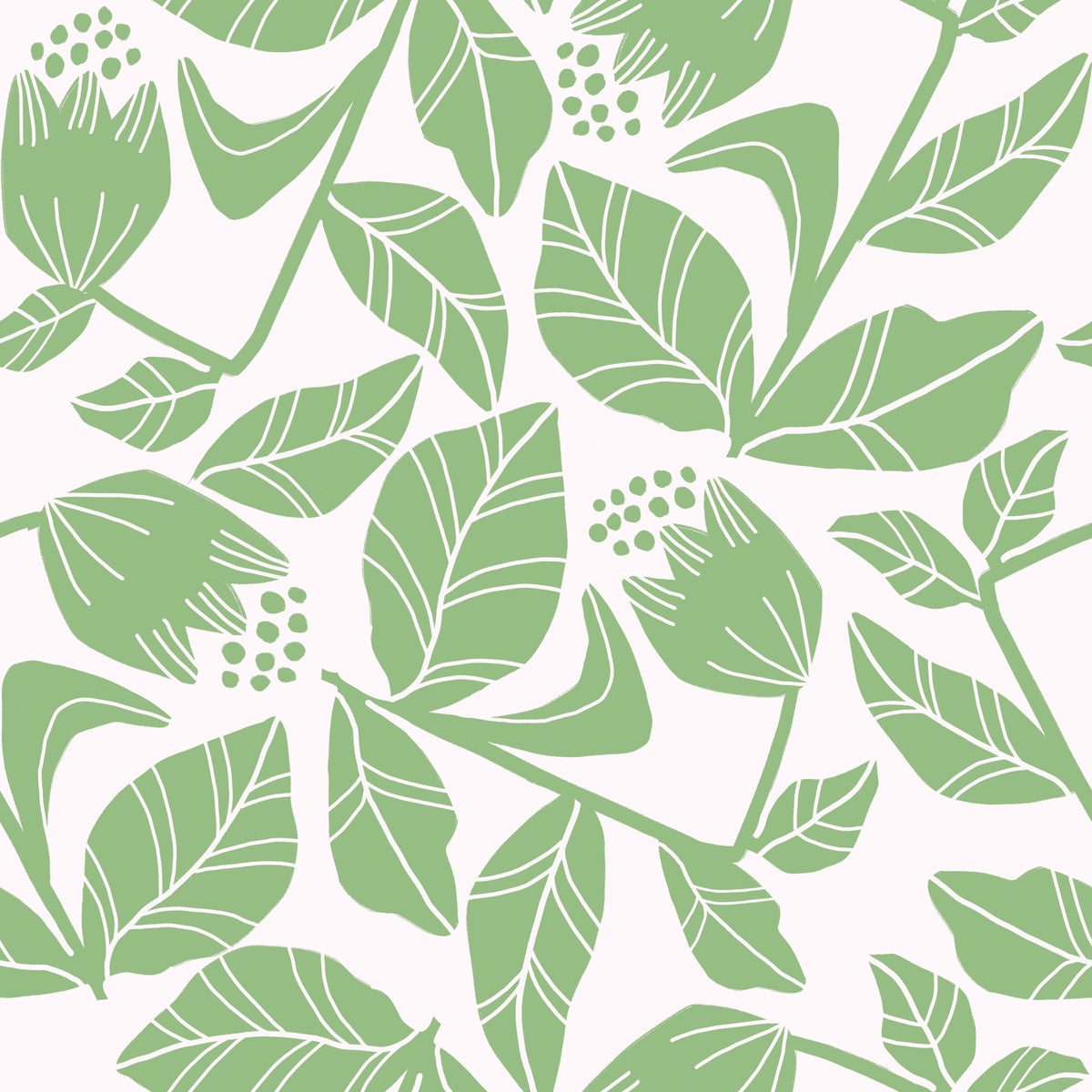 Mint Floral Wallpaper⁠