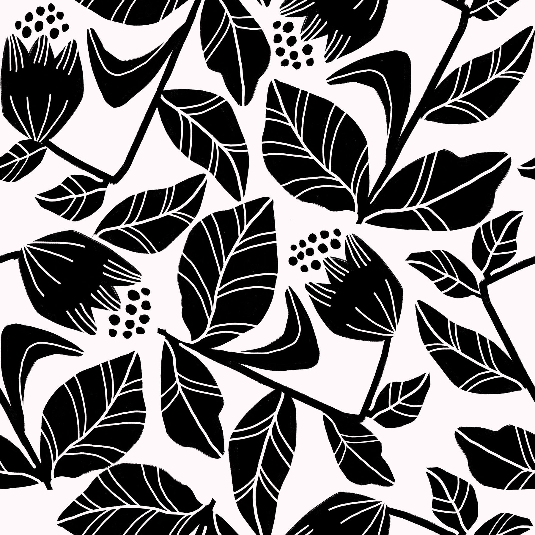 Ink Floral Wallpaper⁠