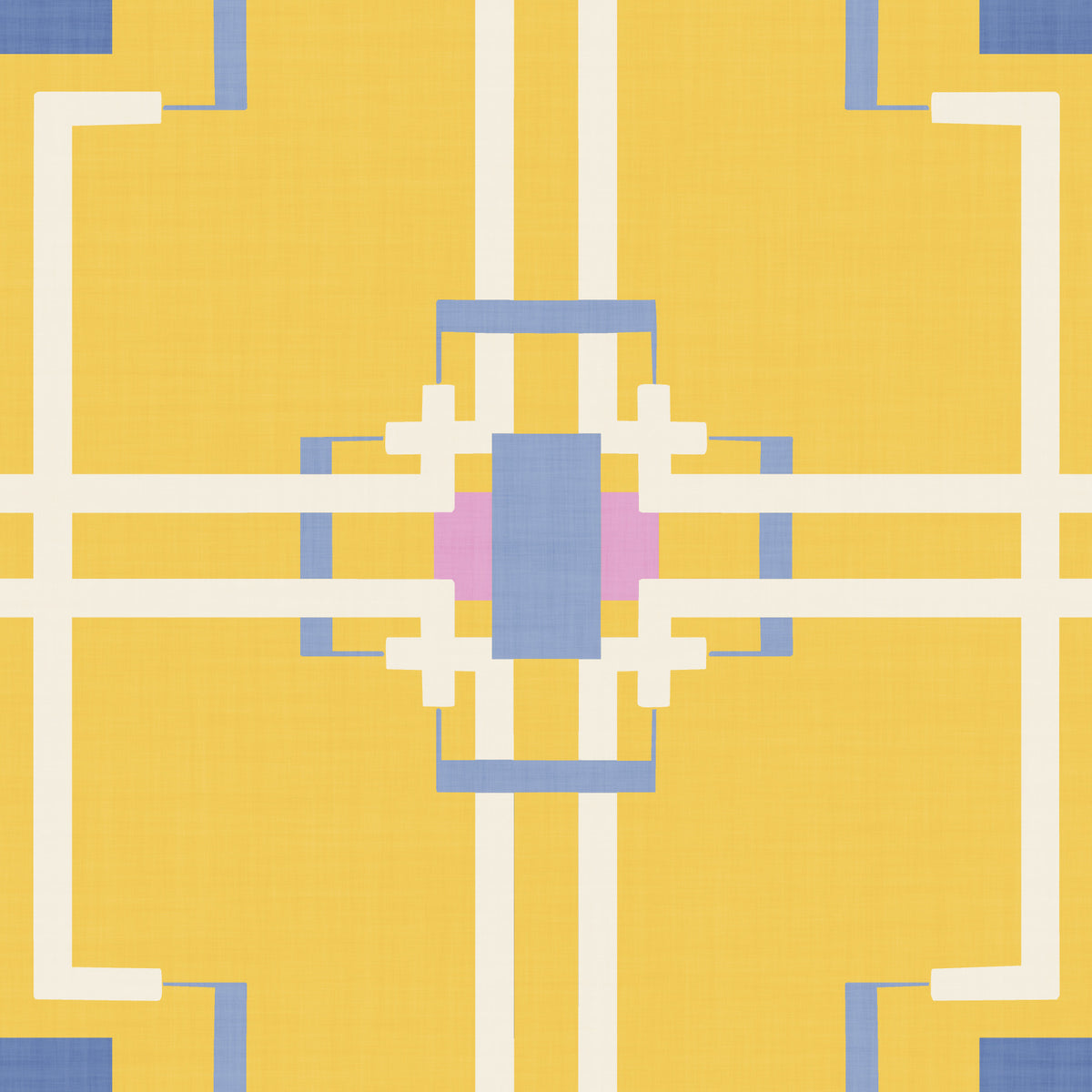 Geometric Symmetry in Sunshine yellow Wallpaper⁠