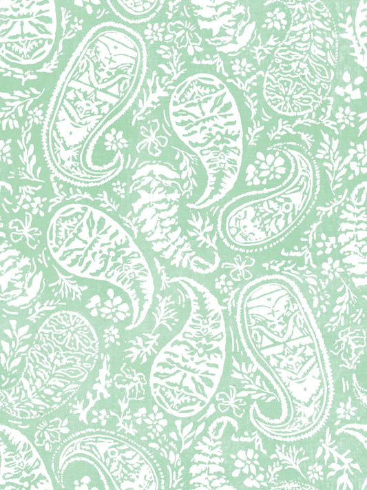 Mint Floral Paisley Wallpaper⁠
