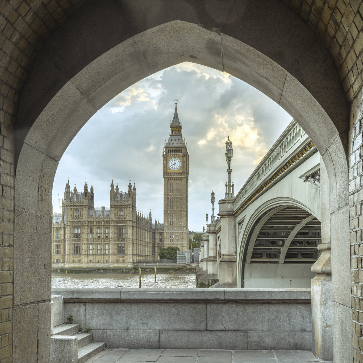Big Ben from Arch Wall Mural in your room — zoomed