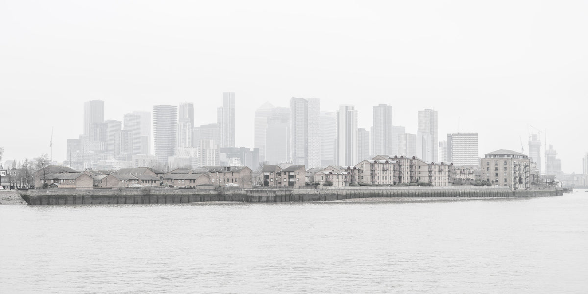Hazy City Wall Mural in your room — zoomed