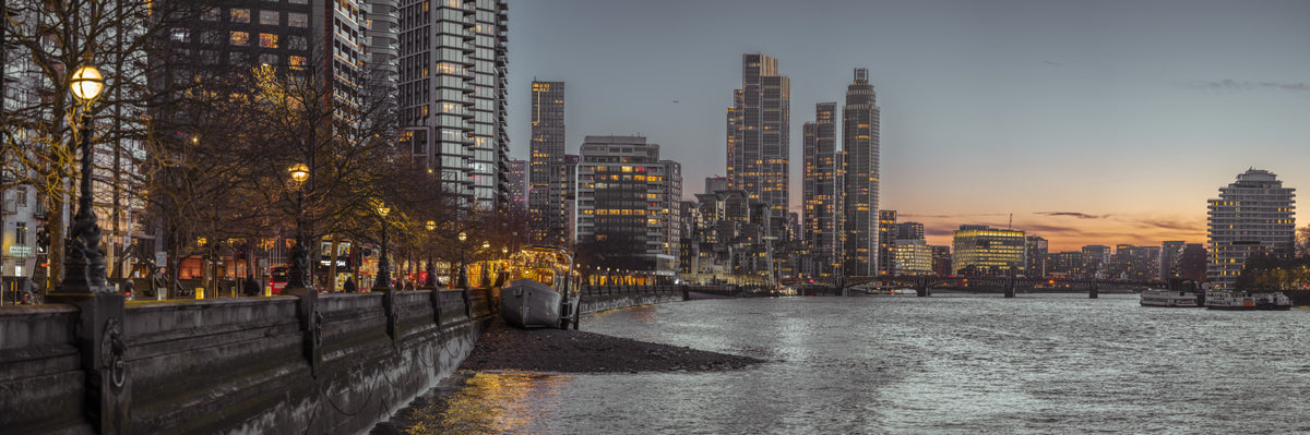 London Twilight Skyline Wall Mural