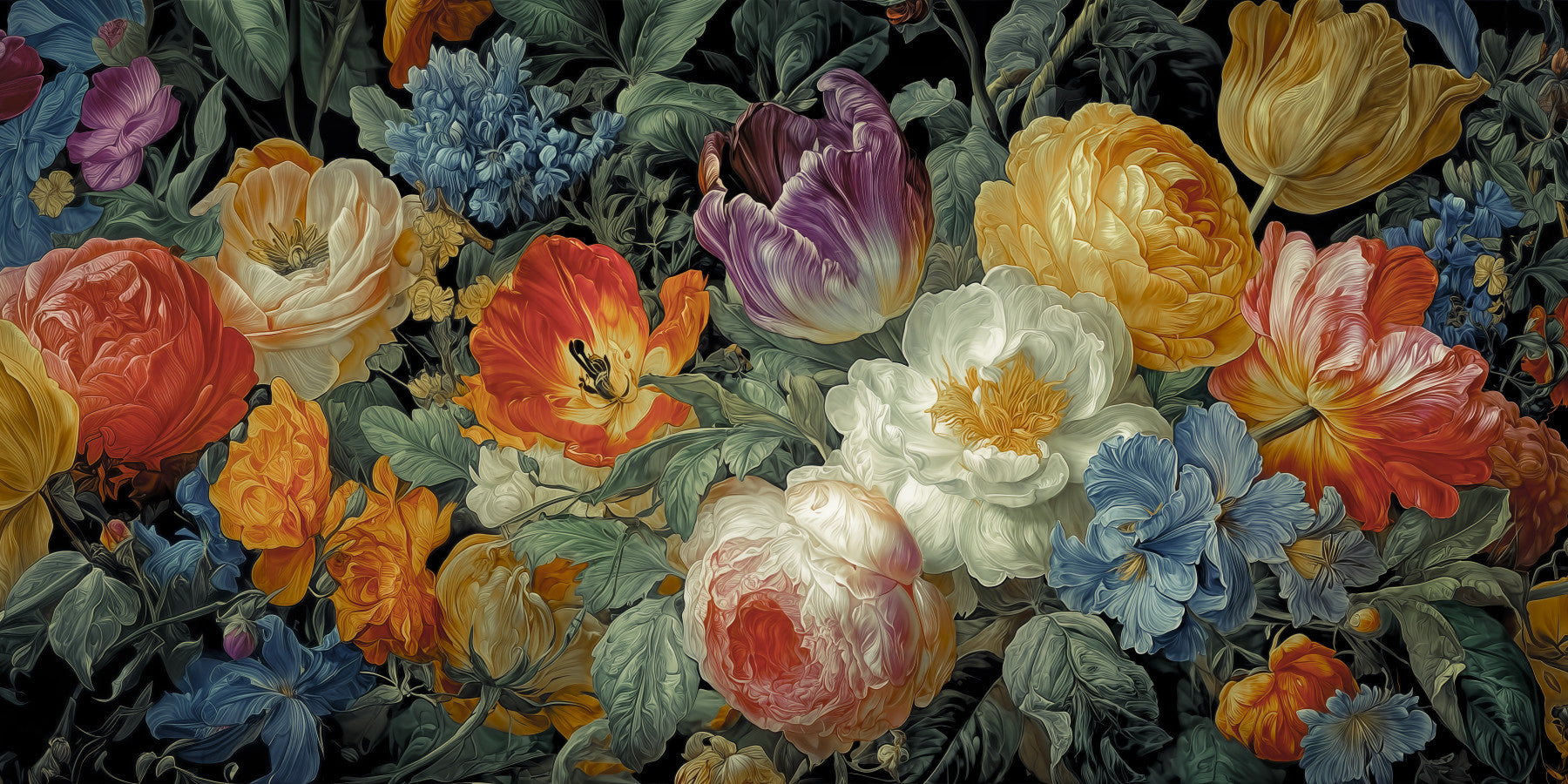 Radiant Blooms Harmony Wall Mural