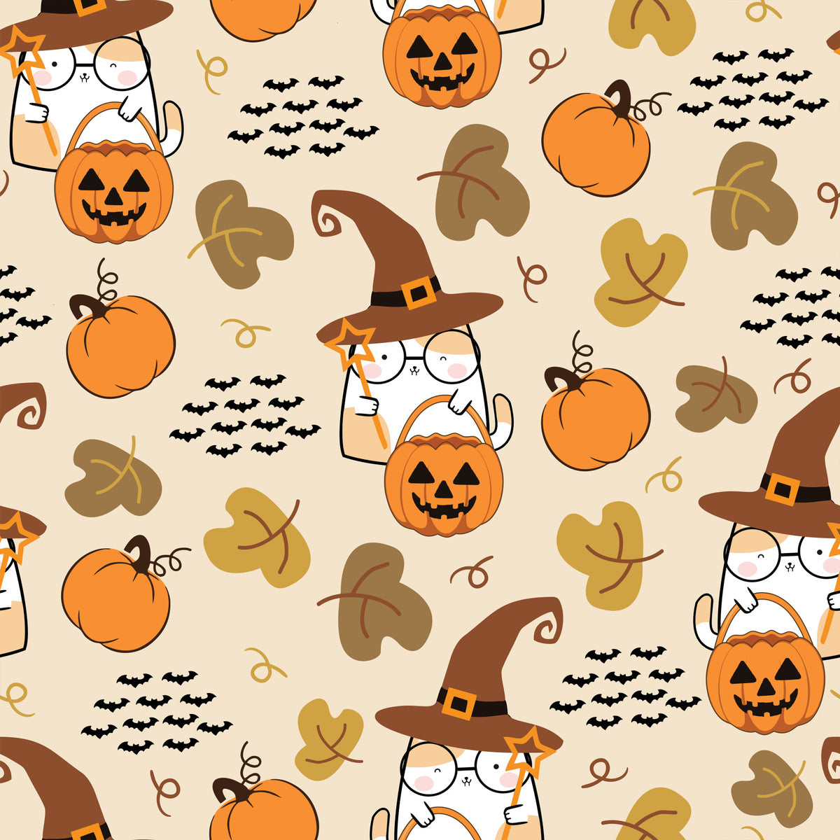 Halloween Cute Cats Wallpaper Wallpaper⁠