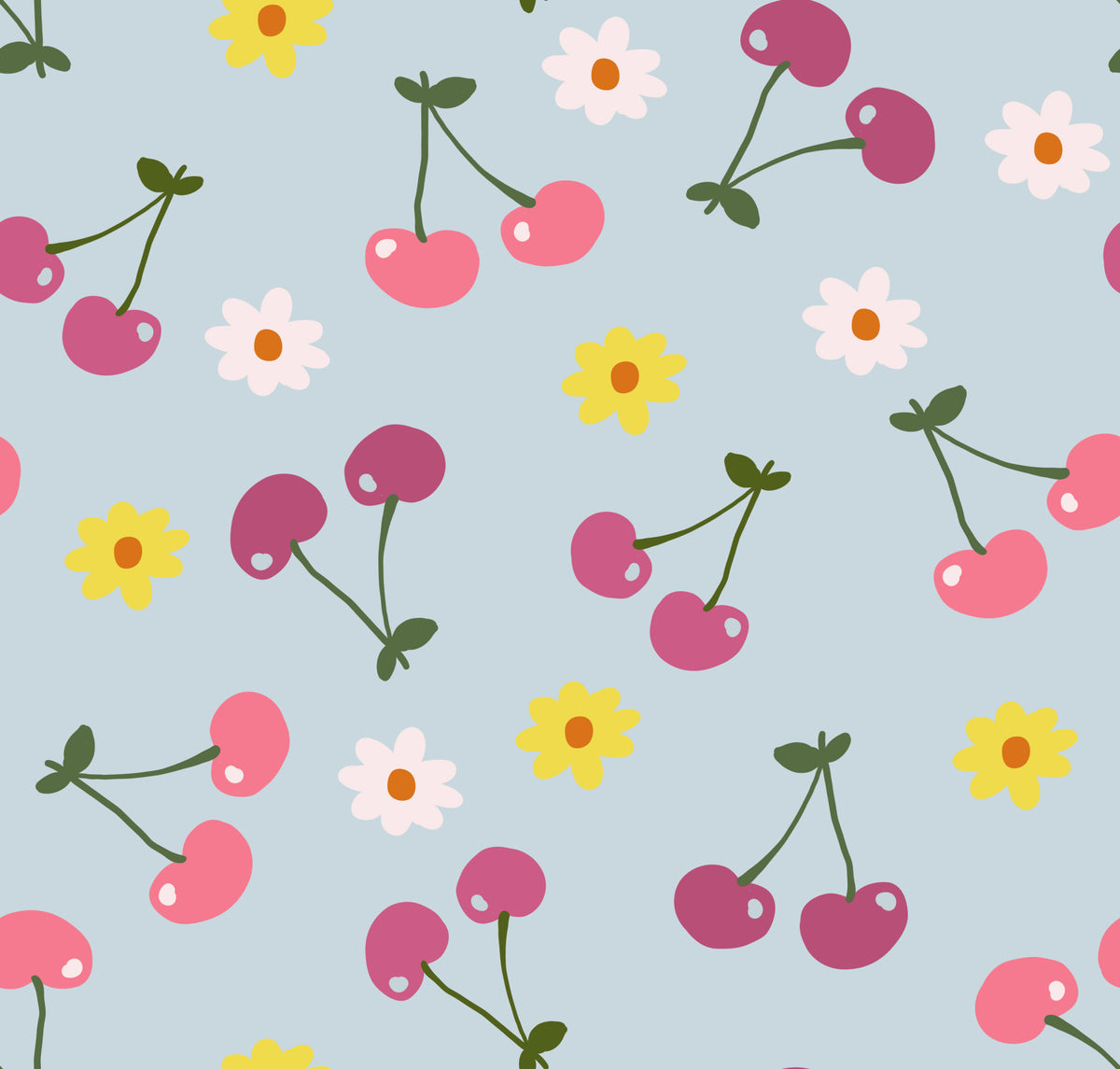 Sweet Cherry Dream Wallpaper⁠ in your room — zoomed