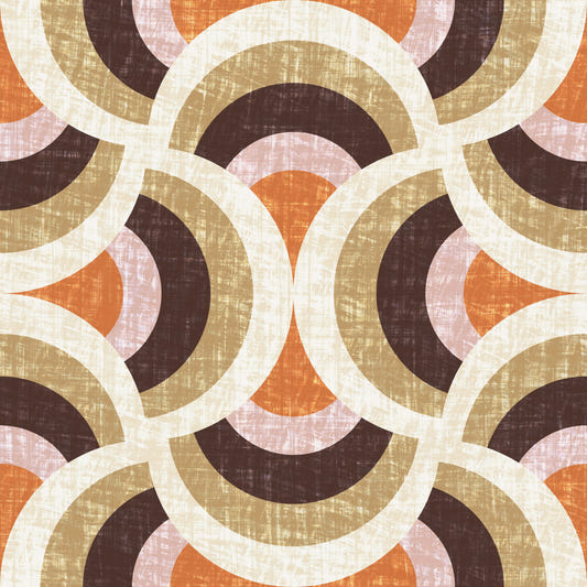 Retro Arcs in Earth Tones Wallpaper⁠