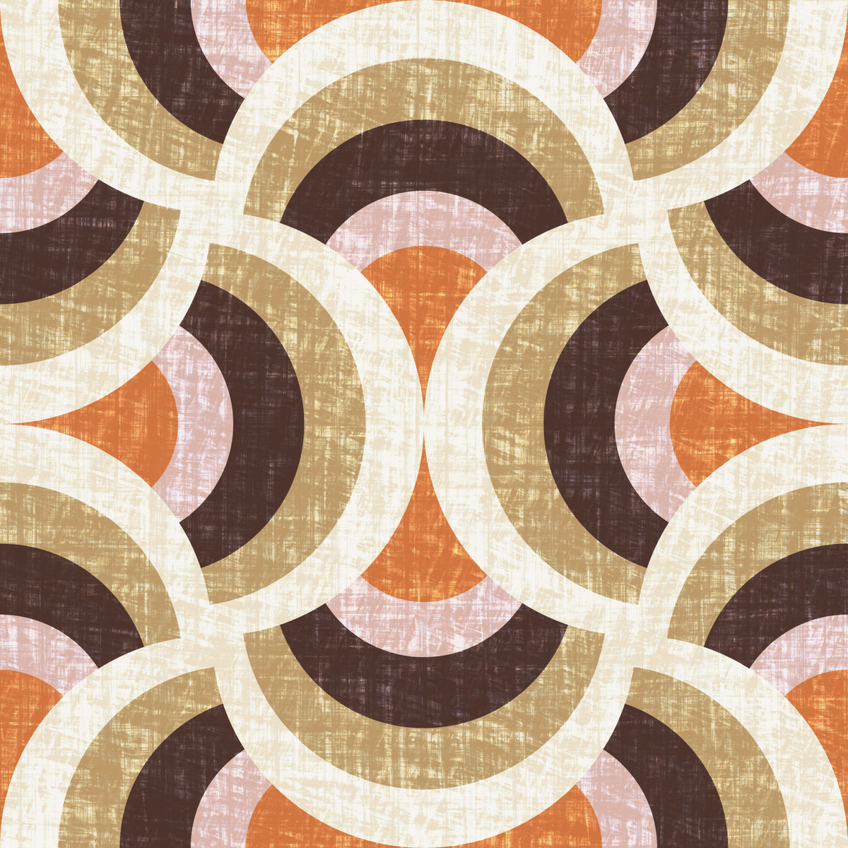 Retro Arcs in Earth Tones Wallpaper⁠ in your room — zoomed